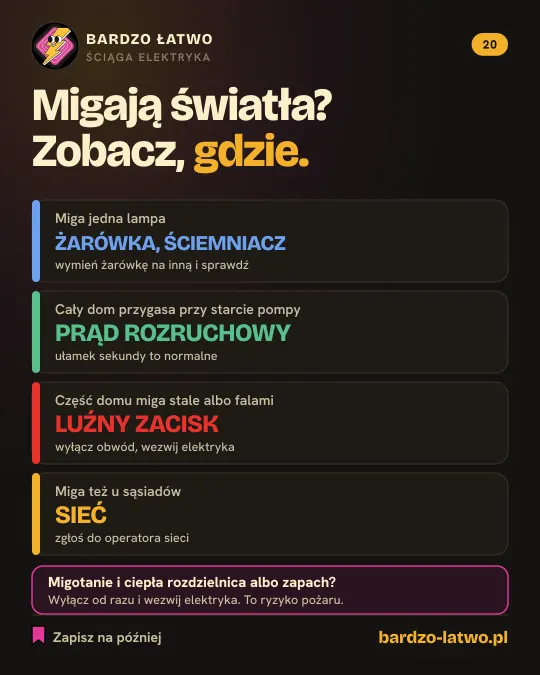 Ściąga: Migają światła? Zobacz, gdzie