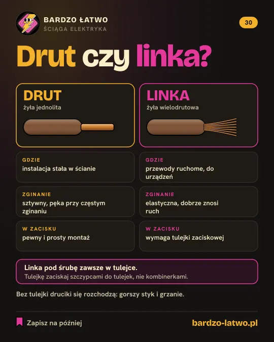 Ściąga: Drut czy linka