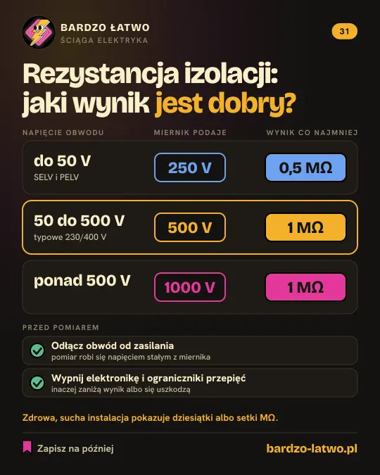 Ściąga: Rezystancja izolacji: jaki wynik jest dobry
