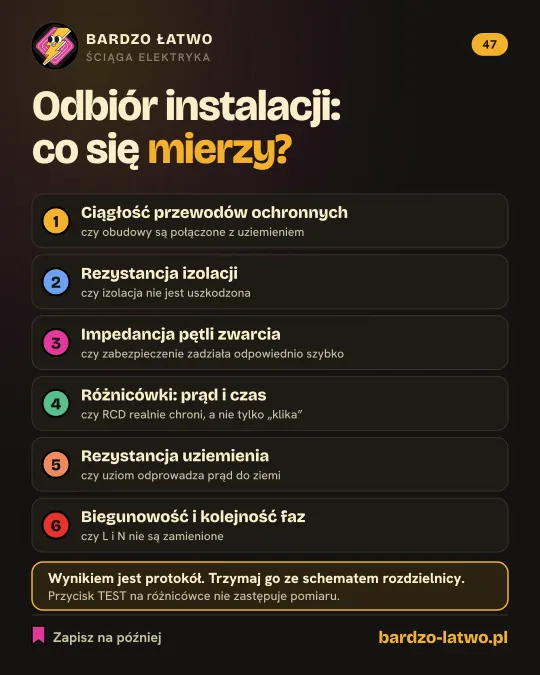 Ściąga: Odbiór instalacji: co się mierzy