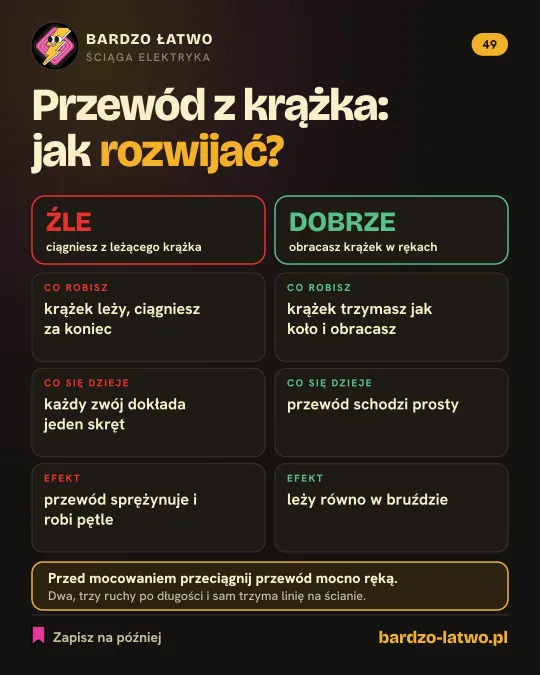 Ściąga: Jak rozwijać przewód z krążka