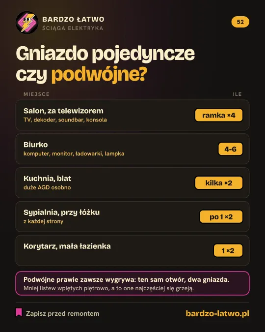 Ściąga: Gniazdo pojedyncze czy podwójne