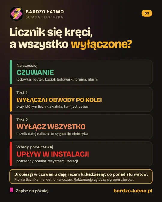 Ściąga: Licznik się kręci, a wszystko wyłączone