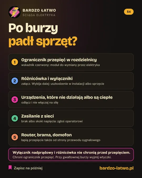 Ściąga: Po burzy padł sprzęt: co sprawdzić