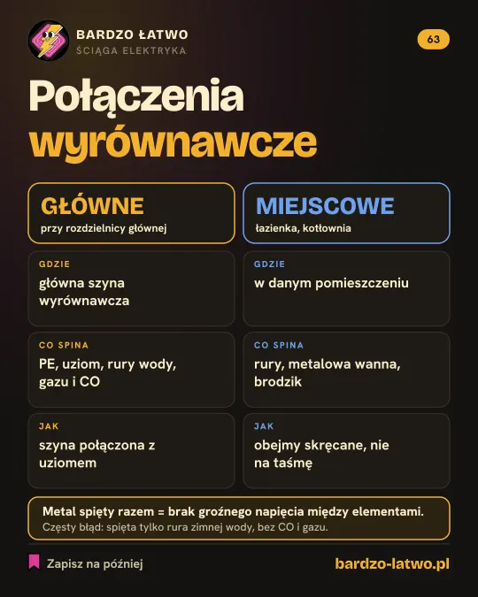 Ściąga: Połączenia wyrównawcze: główne i miejscowe