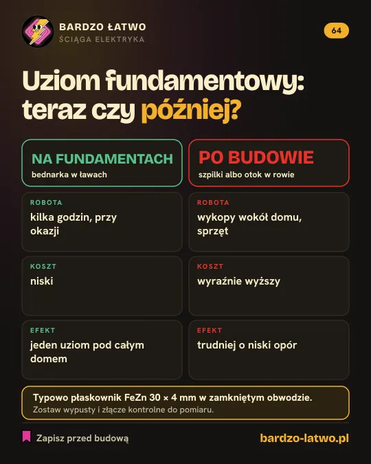 Ściąga: Uziom fundamentowy: teraz czy później