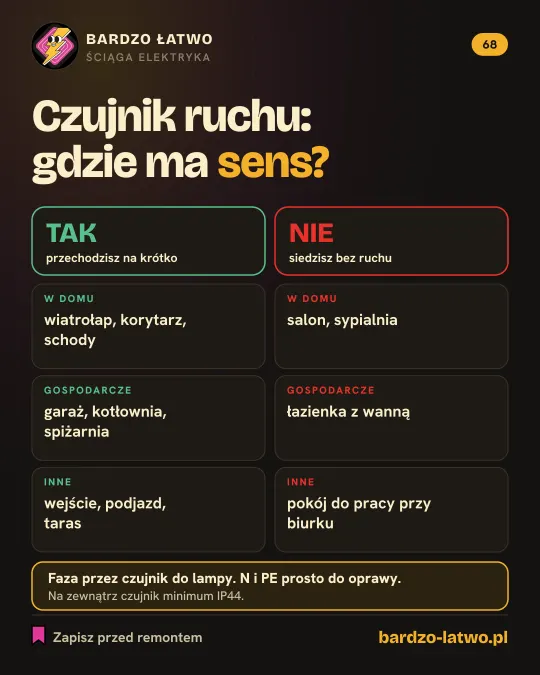 Ściąga: Czujnik ruchu: gdzie ma sens